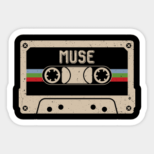 Personalized Muse Name Birthday Vintage Cassette Tape Sticker